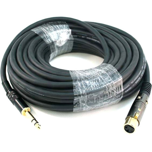 Monoprice 50ft Premier Series XLR Female to 1-4inch TRS Male 16AWG Cable (Gold Plated) - American Tech Depot