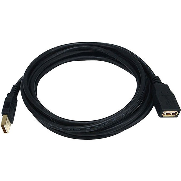 Monoprice 10ft USB 2.0 A Male to A Female Extension 28-24AWG Cable (Gold Plated) - American Tech Depot