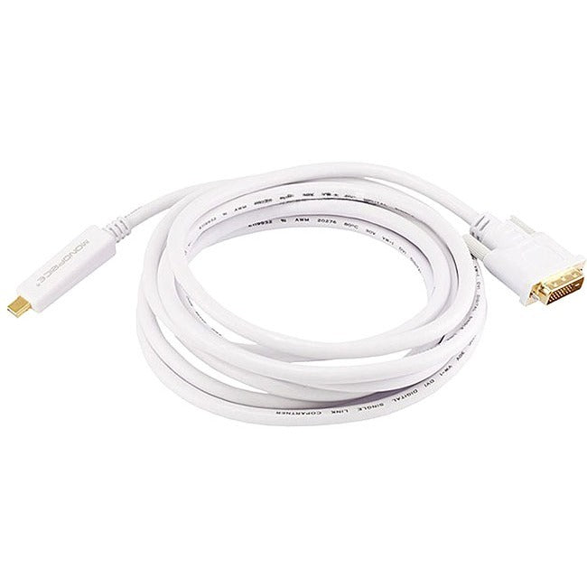 Monoprice 10ft 32AWG Mini DisplayPort to DVI Cable - White - American Tech Depot