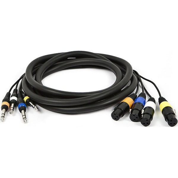 Monoprice 10ft 4-Channel TRS Male to XLR Female Snake Cable - American Tech Depot