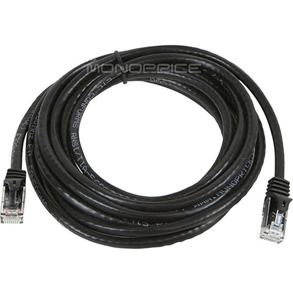 Monoprice FLEXboot Series Cat6 24AWG UTP Ethernet Network Patch Cable, 10ft Black - American Tech Depot