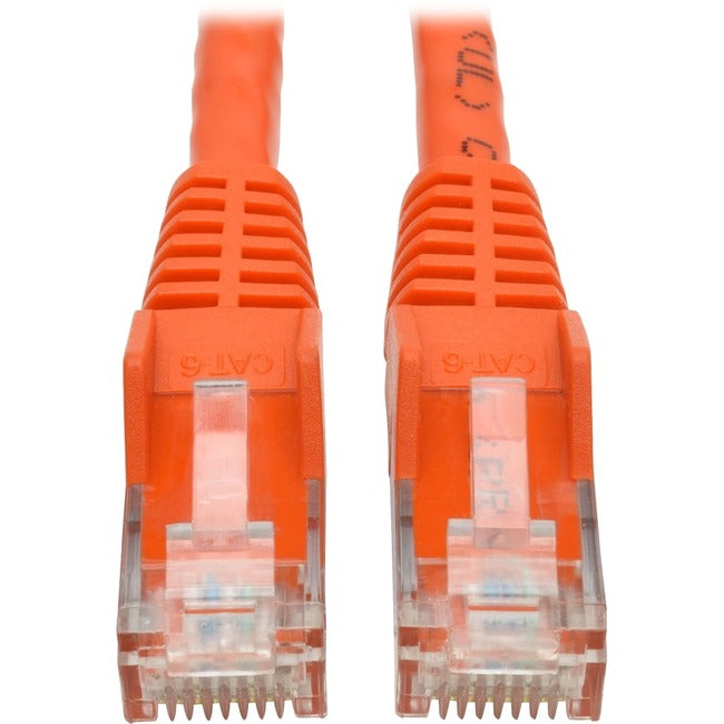 Tripp Lite 1ft Cat6 Snagless Molded Patch Cable UTP Orange RJ45 M-M 1' - American Tech Depot