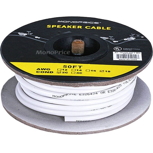 Monoprice Access Series 18AWG CL2 Rated 2-Conductor Speaker Wire, 50ft - American Tech Depot