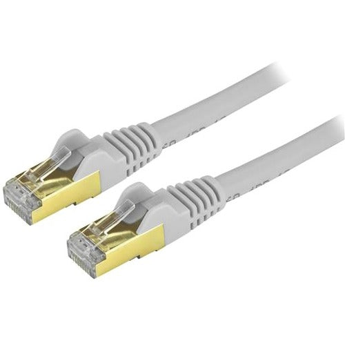 StarTech.com 4 ft CAT6a Ethernet Cable - 10 Gigabit Category 6a Shielded Snagless RJ45 100W PoE Patch Cord - 10GbE Gray UL-TIA Certified - American Tech Depot