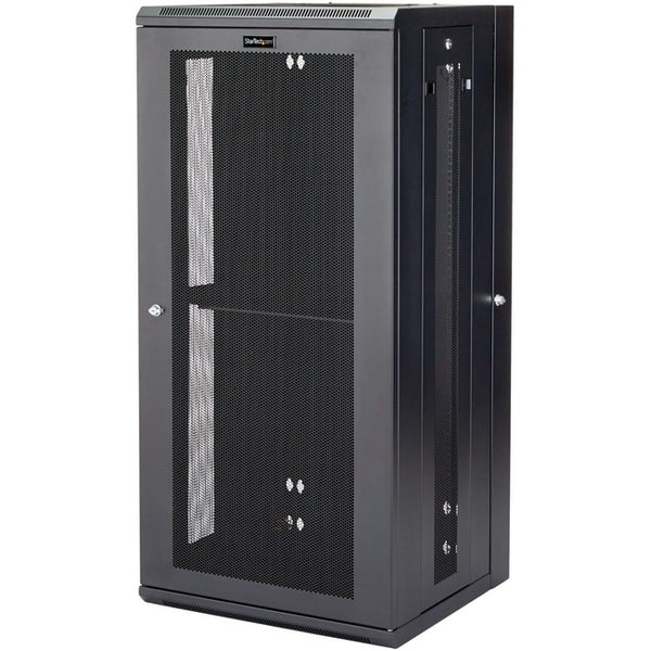 StarTech.com 26U 19" Wall Mount Network Cabinet - 16" Deep Hinged Locking Flexible IT Data Equipment Rack Vented Switch Enclosure w-Shelf