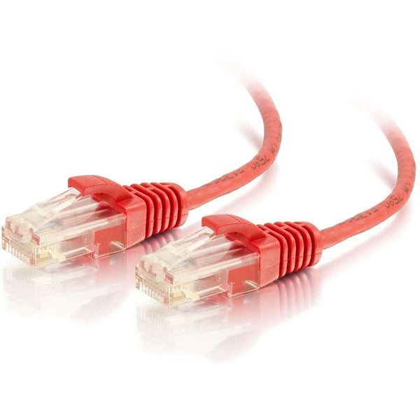 C2G 10ft Cat6 Snagless Unshielded (UTP) Slim Ethernet Network Patch Cable - Red - American Tech Depot