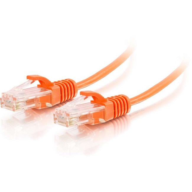 C2G 10ft Cat6 Snagless Unshielded (UTP) Slim Ethernet Network Patch Cable - Orange - American Tech Depot