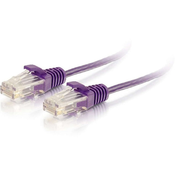 C2G 10ft Cat6 Snagless Unshielded (UTP) Slim Ethernet Network Patch Cable - Purple - American Tech Depot