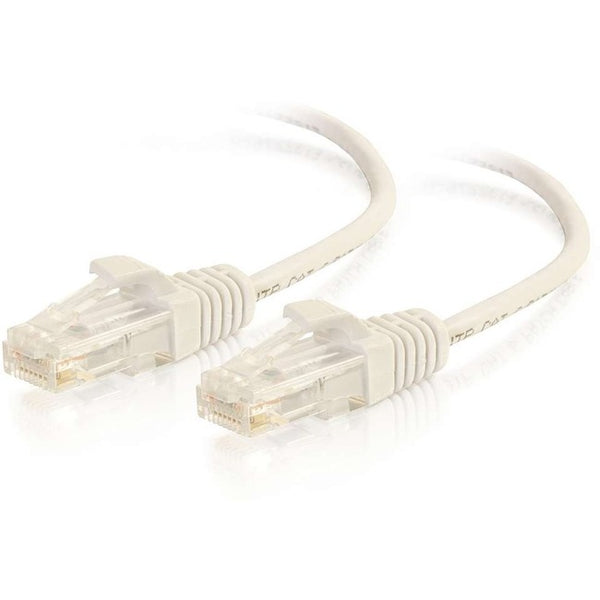 C2G 10ft Cat6 Snagless Unshielded (UTP) Slim Ethernet Network Patch Cable - White - American Tech Depot