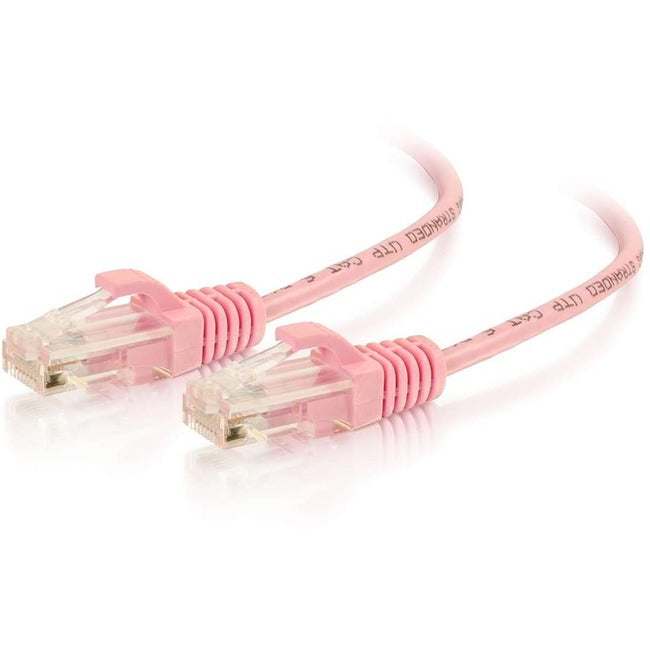 C2G 10ft Cat6 Snagless Unshielded (UTP) Slim Ethernet Network Patch Cable - Pink - American Tech Depot