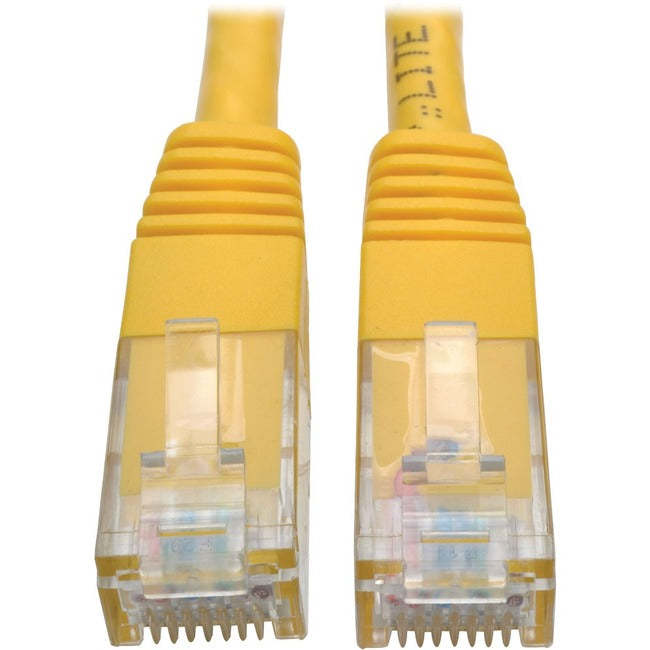 Tripp Lite Cat6 Cat5e Gigabit Molded Patch Cable RJ45 M-M 550MHz Yellow 1ft 1' - American Tech Depot