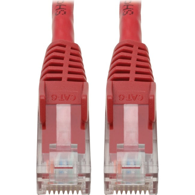 Tripp Lite Cat6 GbE Snagless Molded Patch Cable UTP Red RJ45 M-M 4ft 4' - American Tech Depot