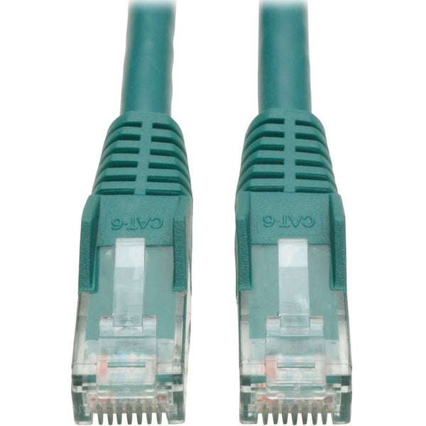 Tripp Lite Cat6 GbE Gigabit Ethernet Snagless Molded Patch Cable UTP Green RJ45 M-M 35ft 35' - American Tech Depot