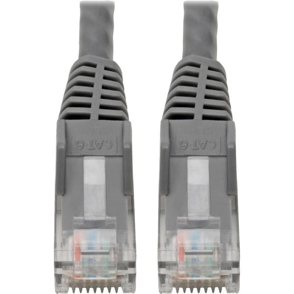 Tripp Lite Cat6 GbE Snagless Molded Patch Cable UTP Gray RJ45 M-M 6in 6" - American Tech Depot