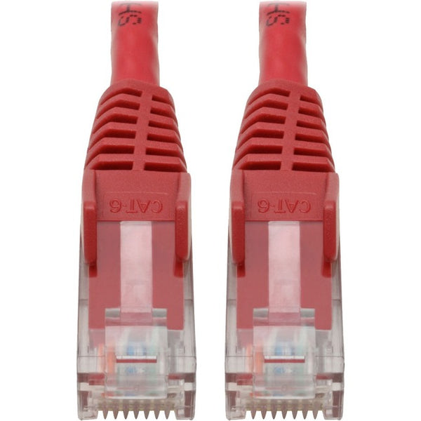 Tripp Lite Cat6 GbE Gigabit Ethernet Snagless Molded Patch Cable UTP Red RJ45 M-M 6in 6" - American Tech Depot