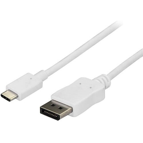 StarTech.com 6ft-1.8m USB C to DisplayPort 1.2 Cable 4K 60Hz - USB Type-C to DP Video Adapter Monitor Cable HBR2 - TB3 Compatible - White - American Tech Depot