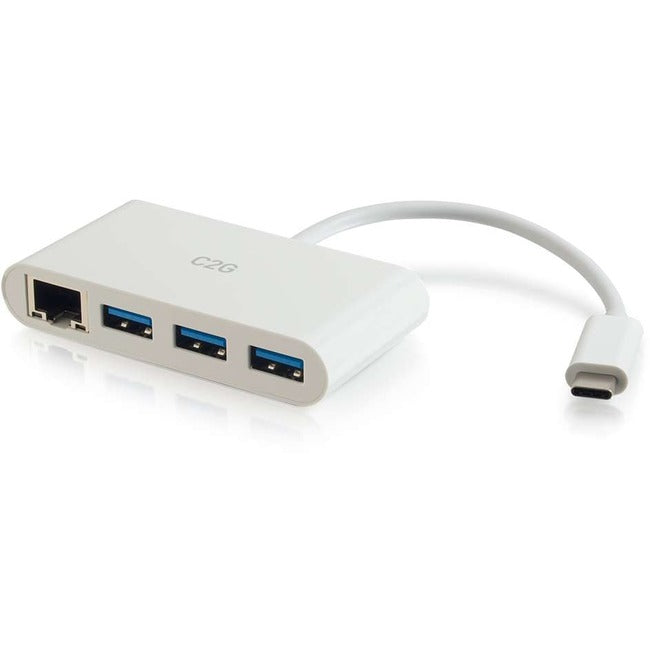 C2G USB C Hub with Ethernet - 3-Port USB Hub - American Tech Depot