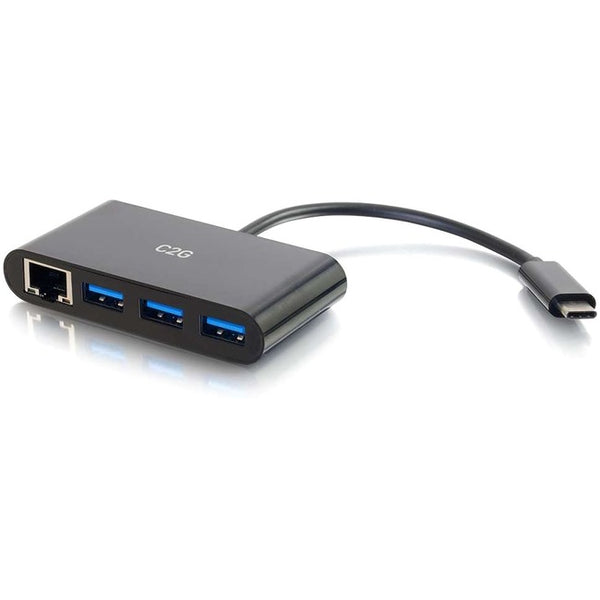 C2G USB C Hub with Ethernet - 3-Port USB Hub - American Tech Depot