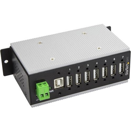 StarTech.com 7 Port USB 2.0 Hub - Metal Industrial USB Hub (USB-A to 7 USB-A) - Mountable, ESD-Surge Protection - Extended Operating Temp - American Tech Depot