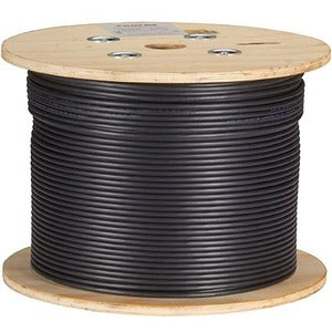 Black Box CAT6A 500-MHz Bulk Cable - F-UTP, Plenum, Solid, Black, 1000-ft. - American Tech Depot