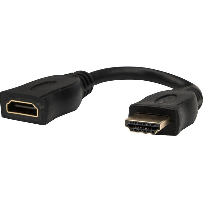 Rocstor Premium 6in High Speed HDMI Port Saver Cable M-F - Ultra HD 4k x 2k HDMI Cable - HDMI - 1 x HDMI Female - 1 x HDMI Male - Black Extension Cable