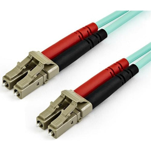 StarTech.com 15m OM3 LC to LC Multimode Duplex Fiber Optic Patch Cable - Aqua - 50-125 - LSZH Fiber Optic Cable - 10Gb (A50FBLCLC15) - American Tech Depot