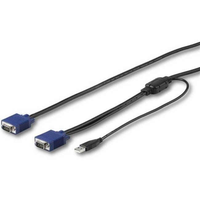 StarTech.com 15 ft. (4.6 m) USB KVM Cable for StarTech.com Rackmount Consoles - VGA and USB KVM Console Cable (RKCONSUV15) - American Tech Depot