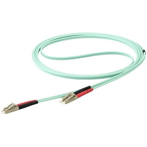 StarTech.com 15m OM4 LC to LC Multimode Duplex Fiber Optic Patch Cable- Aqua - 50-125 - Fiber Optic Cable - 40-100Gb - LSZH (450FBLCLC15) - American Tech Depot