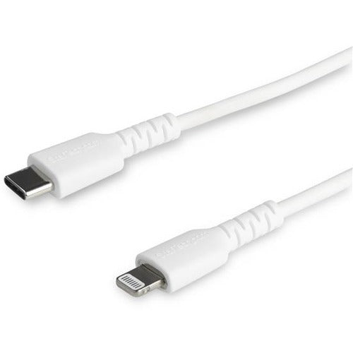 StarTech.com 1m USB C to Lightning Cable - iPhone iPad Fast Charging Durable White Charge & Sync Cord w-Aramid Fiber Apple MFI Certified - American Tech Depot