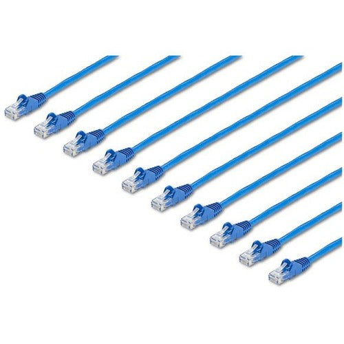 StarTech.com 10 ft. CAT6 Cable - 10 Pack - BlueCAT6 Patch Cable - Snagless RJ45 Connectors - Category 6 Cable - 24 AWG (N6PATCH10BL10PK) - American Tech Depot