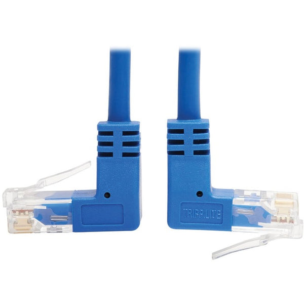 Tripp Lite Cat6 Ethernet Cable Up-Down Angled UTP Slim Molded M-M Blue 1ft - American Tech Depot