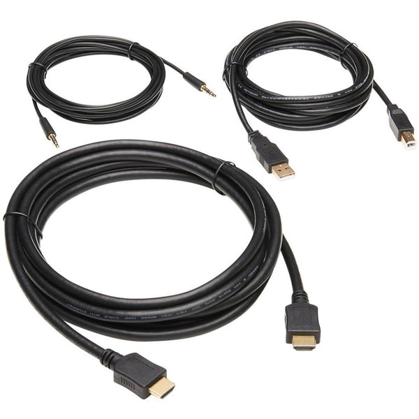 Tripp Lite HDMI KVM Cable Kit - 4K HDMI, USB 2.0, 3.5 mm Audio (M-M), Black, 10 ft. - American Tech Depot