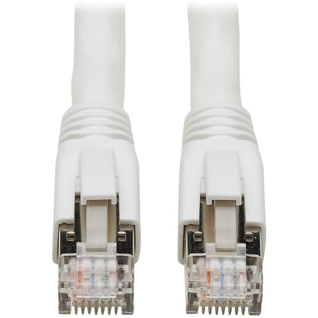 Tripp Lite Cat8 Patch Cable 25G-40G Certified Snagless M-M PoE White 10ft - American Tech Depot