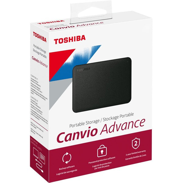 Toshiba Canvio Advance HDTCA10XK3AA 1 TB Portable Hard Drive - External - Black