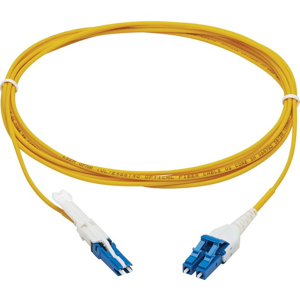 Tripp Lite N381L-05M 400Gb Duplex Singlemode 8.3-125 OS2 Fiber Optic Cable, Yellow, 5 m - American Tech Depot