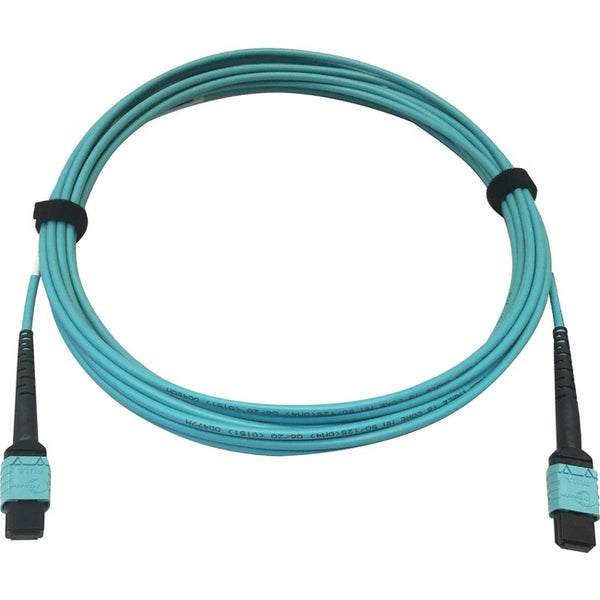 Tripp Lite N846D-05M-24AAQ 400G Multimode 50-125 OM4 Fiber Optic Cable, Aqua, 5 m - American Tech Depot