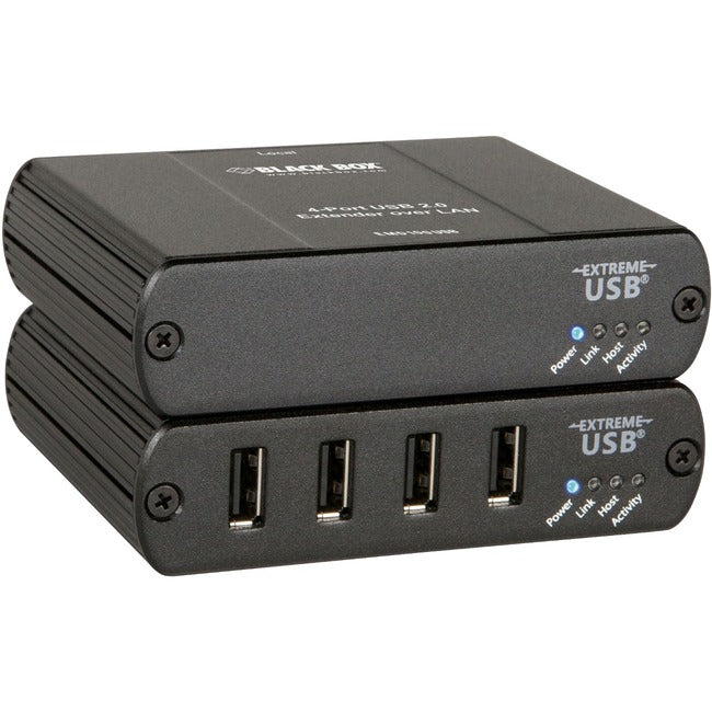 Black Box KVM-over-IP Switchable Extender Kit - LAN, 4-Port, 100m