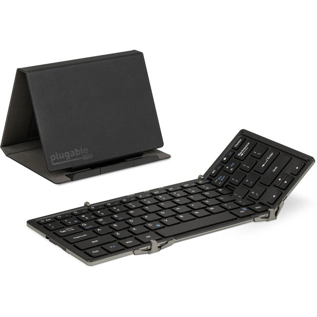 Plugable Foldable Bluetooth Keyboard Compatible with iPad, iPhones, Android, and Windows