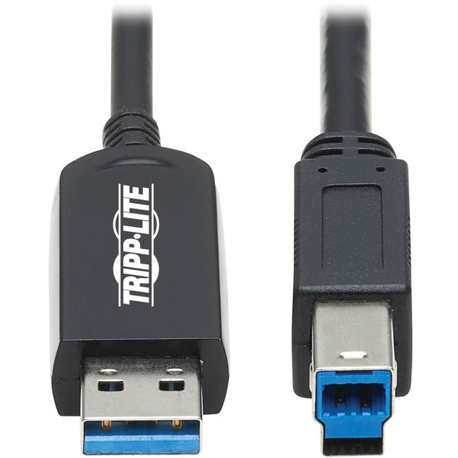 Tripp Lite U328F-30M USB 3.2 Gen 1 Fiber Active Optical Cable, M-M, Black, 30 m (98 ft.)