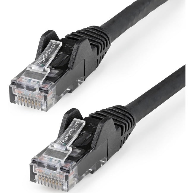 StarTech.com 50ft (15m) CAT6 Ethernet Cable, LSZH (Low Smoke Zero Halogen) 10 GbE Snagless 100W PoE UTP RJ45 Black Network Patch Cord, ETL