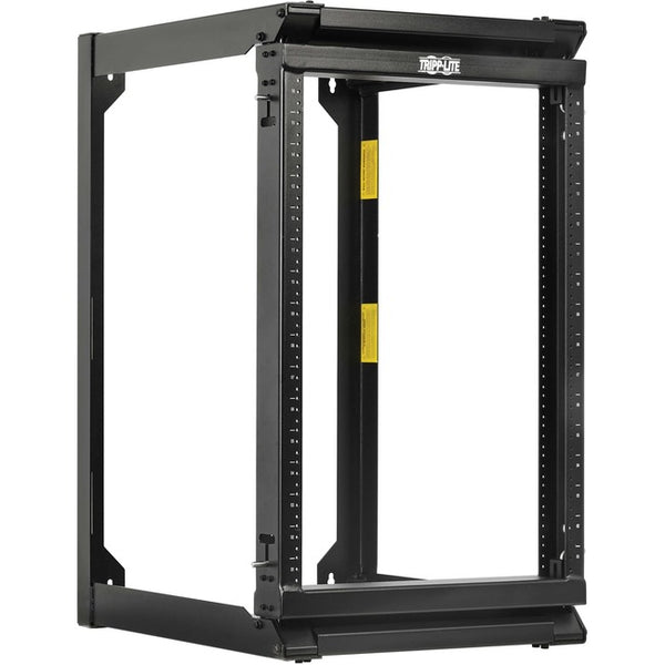 Tripp Lite SmartRack 16U Wall-Mount 2-Post Open Frame Rack, Hinged Front, Heavy Duty