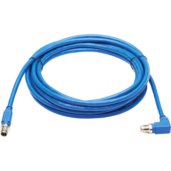 Tripp Lite NM12-6A3-05M-BL M12 X-Code Cat6a 10G Ethernet Cable, M-M, Blue, 5 m (16.4 ft.)