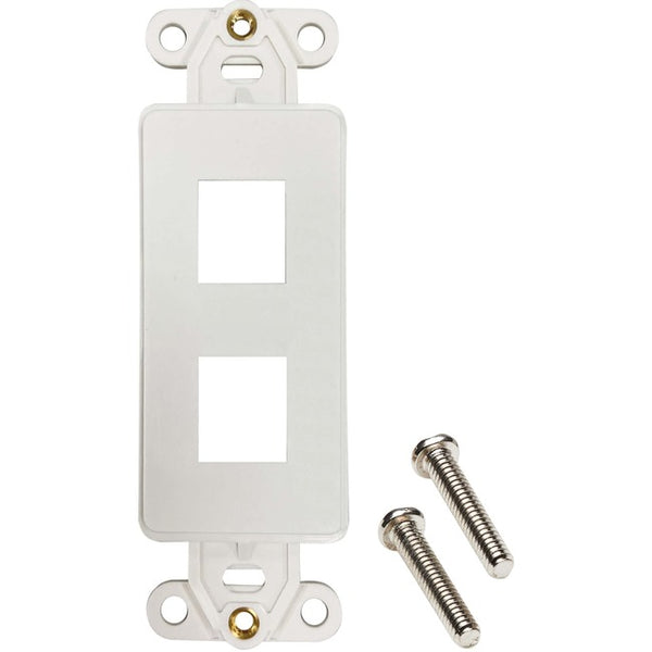 Tripp Lite Safe-IT 2-Port Antibacterial Wall-Mount Insert, Decora Style, Vertical, Ivory, TAA