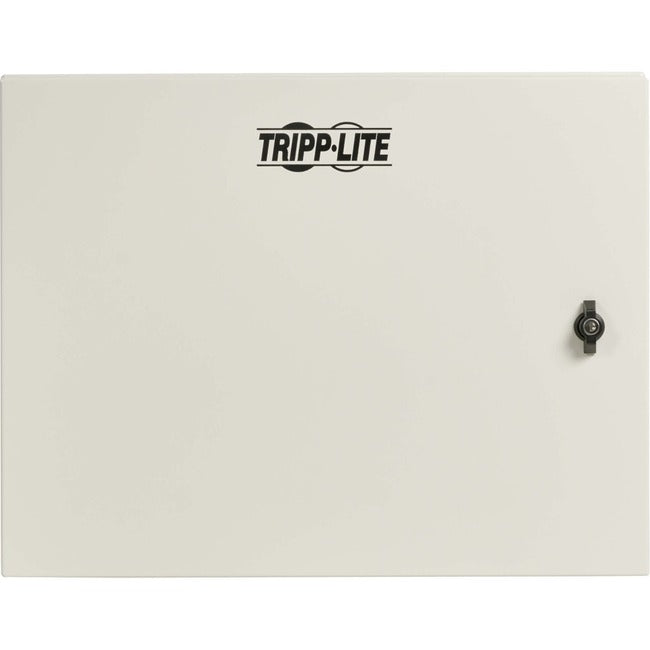 Tripp Lite SmartRack Industrial Enclosure with Lock - NEMA 4, Wall Mount, Metal Construction, Hinged Back, 32 in. Depth, 9U, Gray