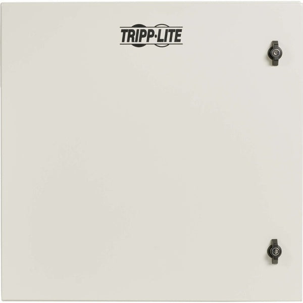 Tripp Lite SmartRack Industrial Enclosure with Lock - NEMA 4, Wall Mount, Metal Construction, Hinged Back, 28 in. Depth, 12U, Gray